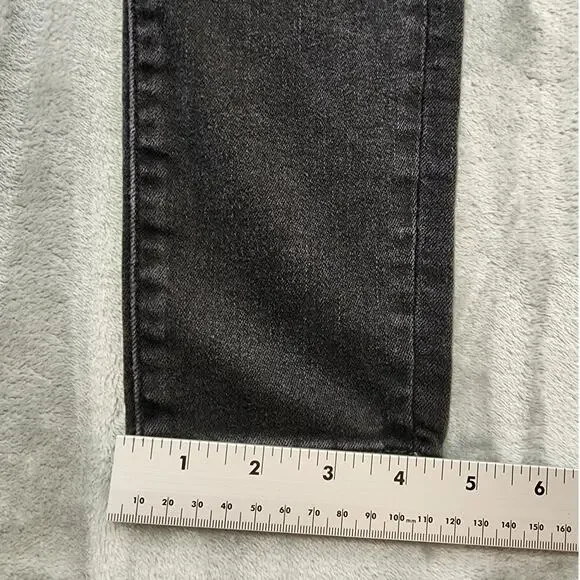 American Eagle Jeans Womens‎ 4 Black Distressed Ripped High Rise Jegging Stretch - Picture 12 of 13